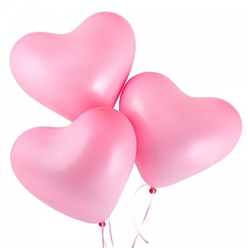 Латексный воздушный шар-сердце Розовый