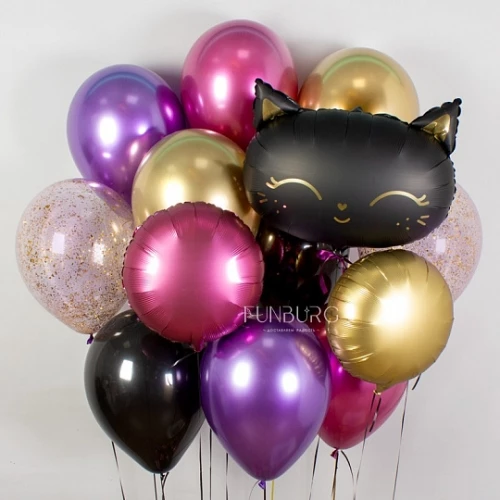 Букет из шаров «Черный котенок»