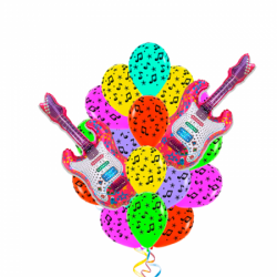 Букет «Музыкальный любитель» из 17 шаров