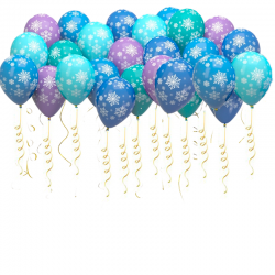 Воздушные Шары на Новый год Снежинки 50