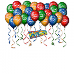 Шары под потолок в количестве 50 штук на Новый год «С Новым Годом»