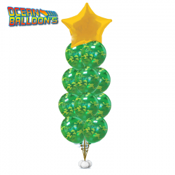 Букет  «Звезда и шарики  камуфляже» из 20 воздушных шаров камуфляж