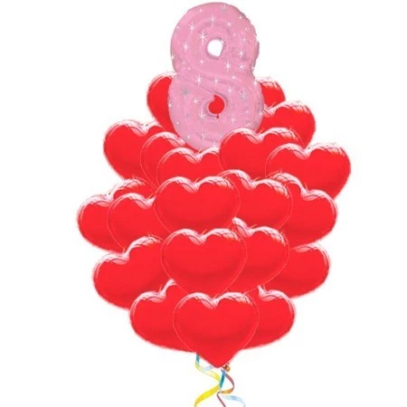Букет из шаров «Любимой на 8 марта»