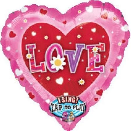 Шар музыкальный «Сердце» розовый