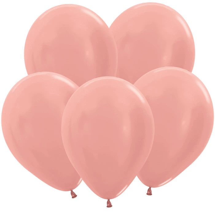 Шары розовое золото металлик