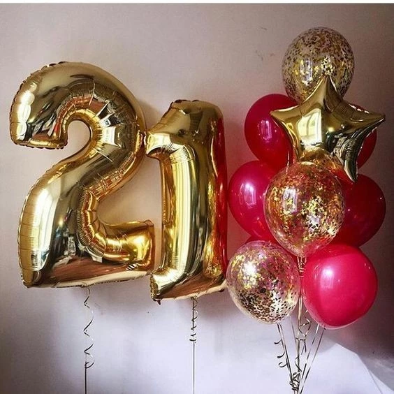 Шары на День Рождения 21 год