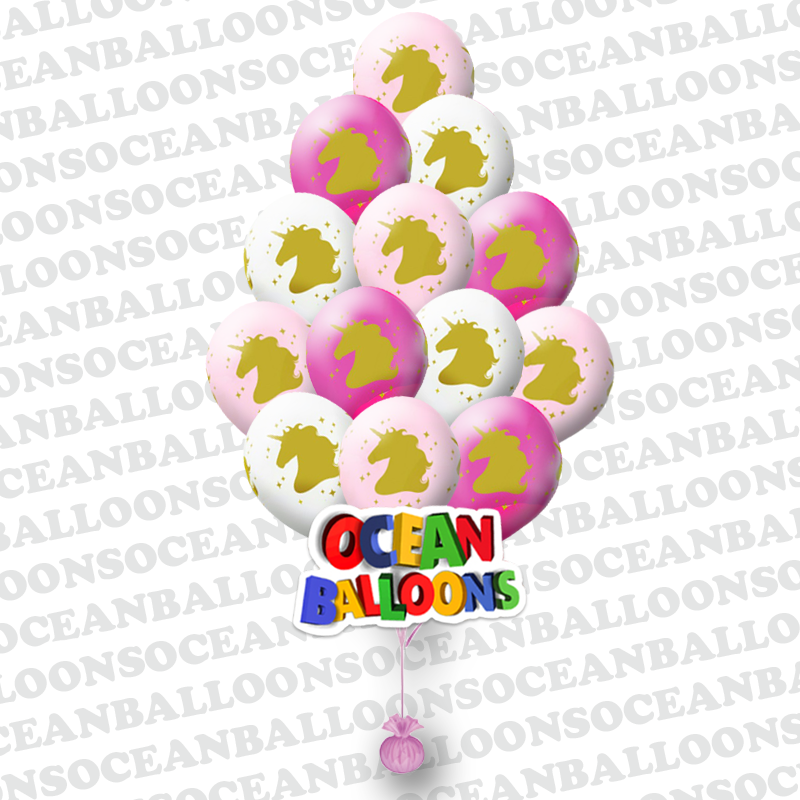 Облако гелиевых шаров Единороги