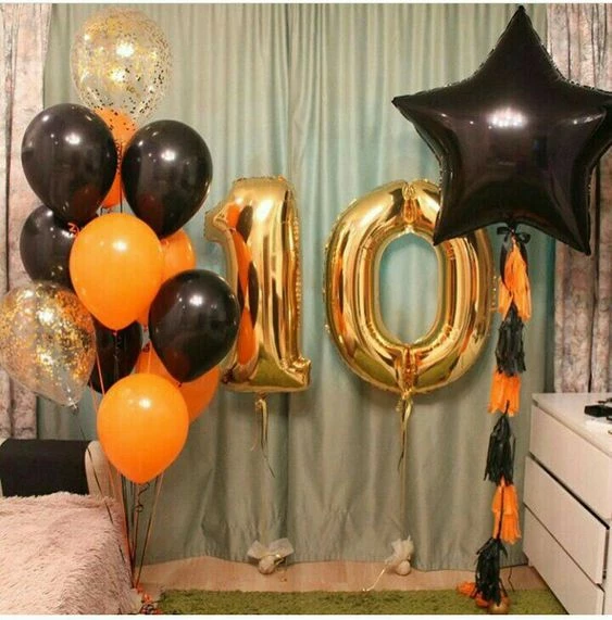 Фонтаны из шаров на 10 лет