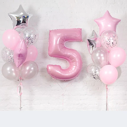 Композиция шаров на 5-летие для девочки
