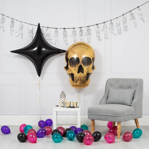 Череп золотой на Хеллоуин