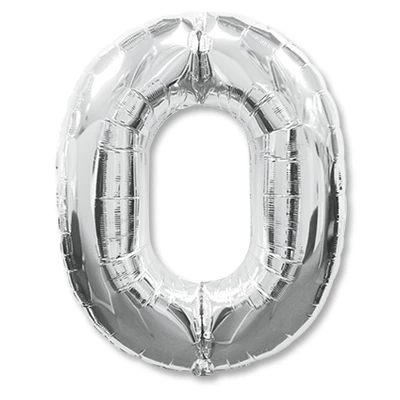 Цифра 0 серебряная