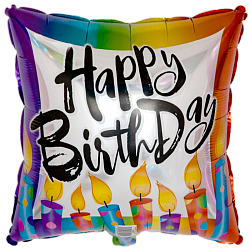 Шар С Днем Рождения Горящие свечи