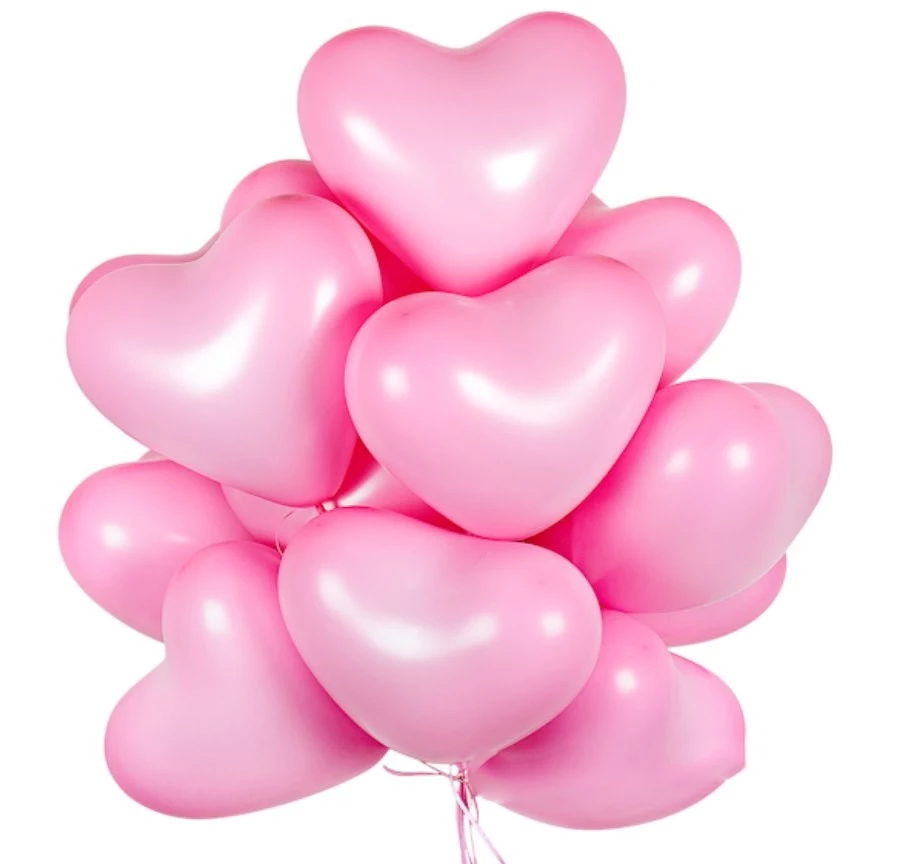 Облако «Зефирные сердца» из 20 шариков