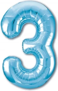 Цифра 3, Slim, Голубой в упаковке