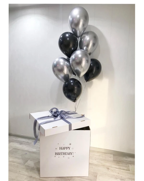 Коробка шаров на День Рождения мужчине