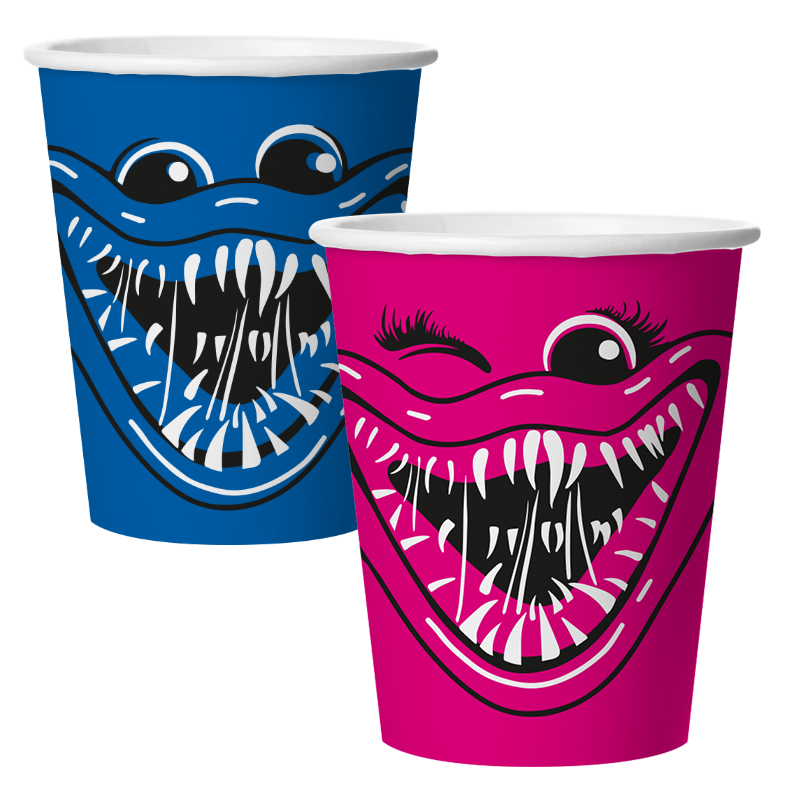 Стаканы Зубастики, Синий Фуше, 6 шт