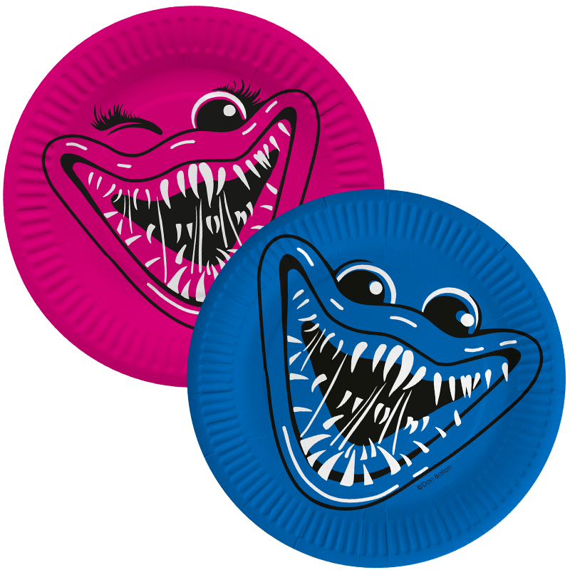 Тарелки Зубастики, Синий Фуше, 6 шт