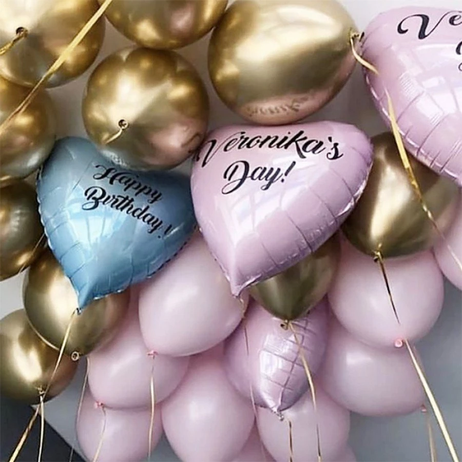 Шары под потолок с индивидуальной надписью