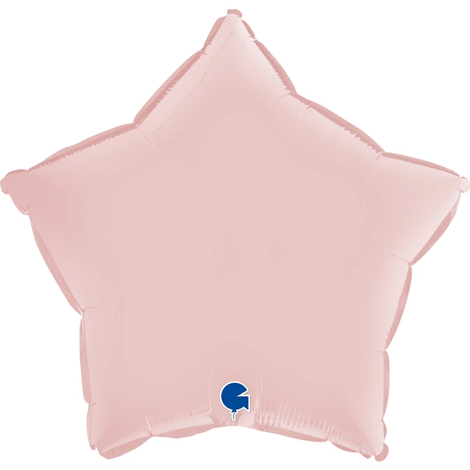 Шар Звезда, Розовый, Сатин