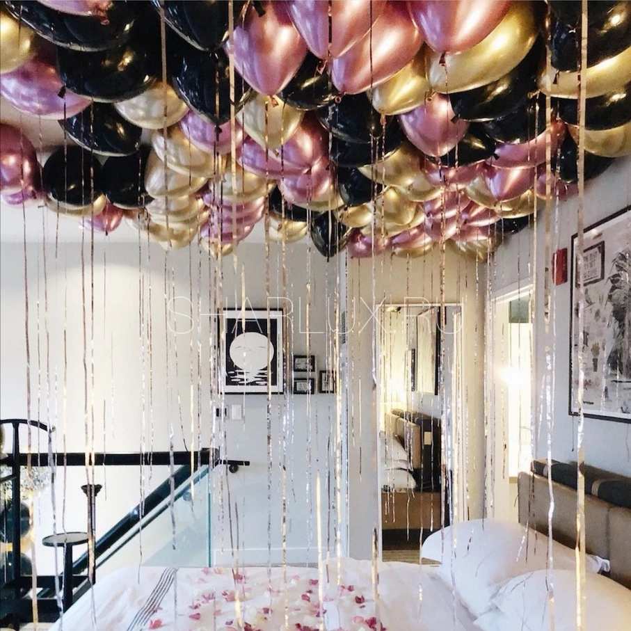 Шарики хром черный розовый золотой 20 шт