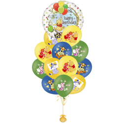 Букет «Поющие Винни» из 21 воздушных шаров и 1 поющего шара