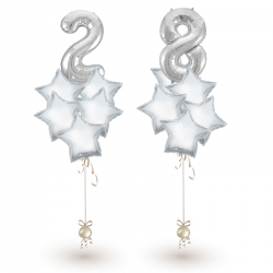 Фонтаны из шаров со звездами